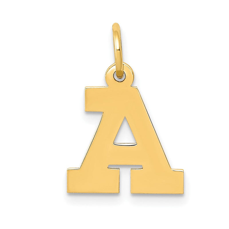 10K Gelbgold Klein Block Initiale A Charm