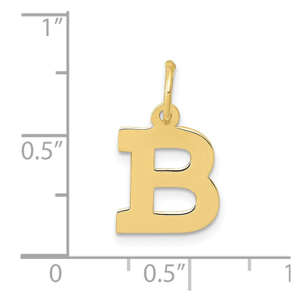 10K Gelbgold Klein Block Initiale B Charm