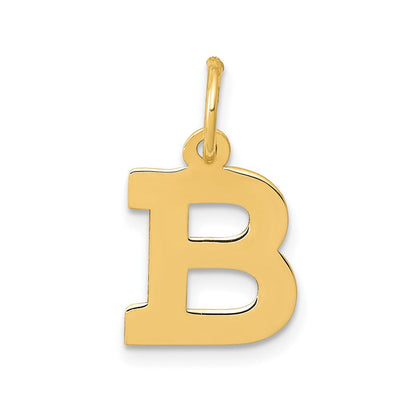 10K Gelbgold Klein Block Initiale B Charm