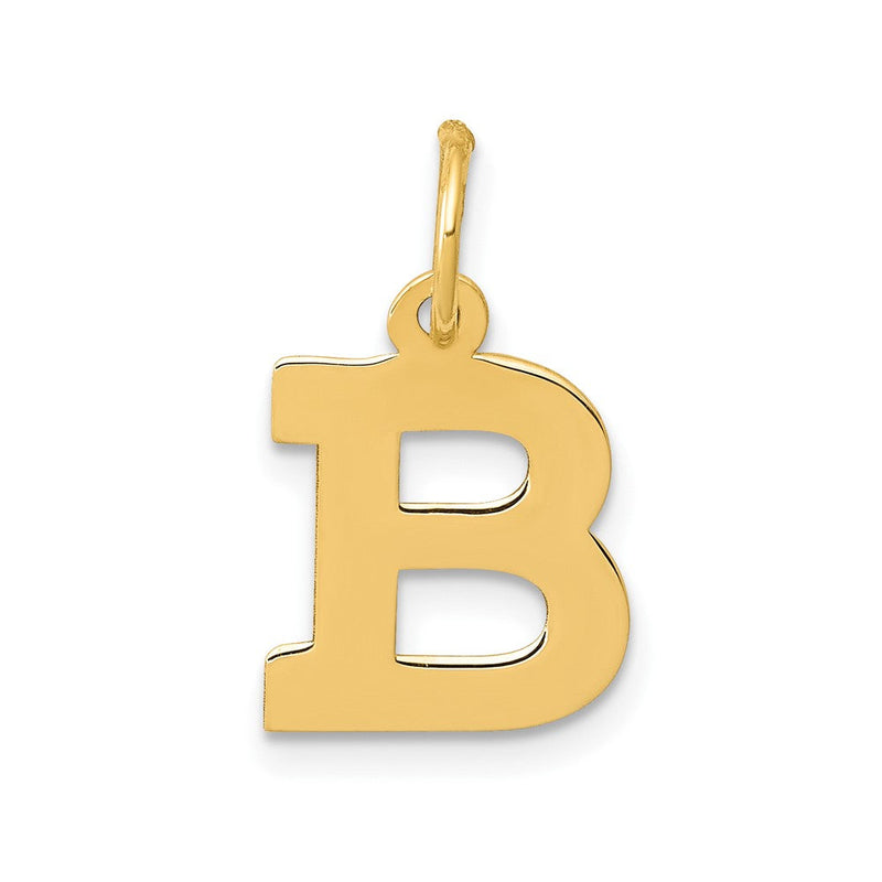 10K Gelbgold Klein Block Initiale B Charm