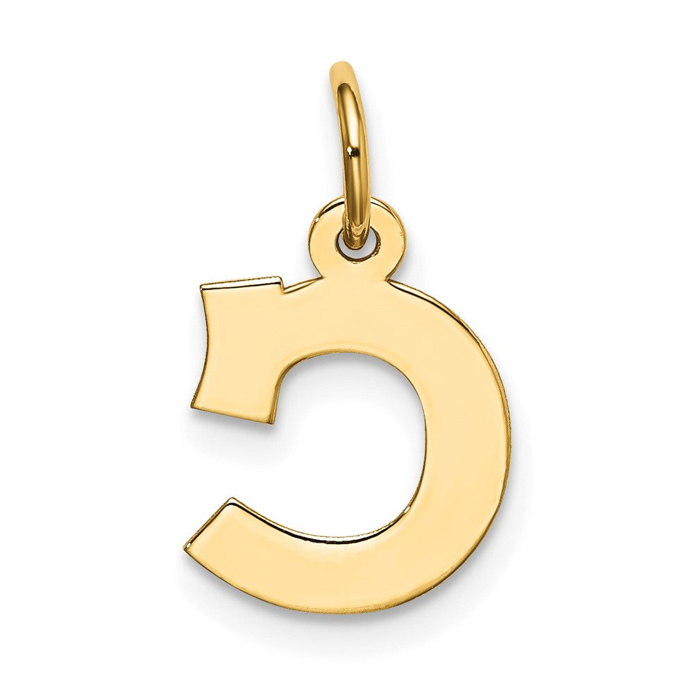 10K Gelbgold Klein Block Initiale C Charm