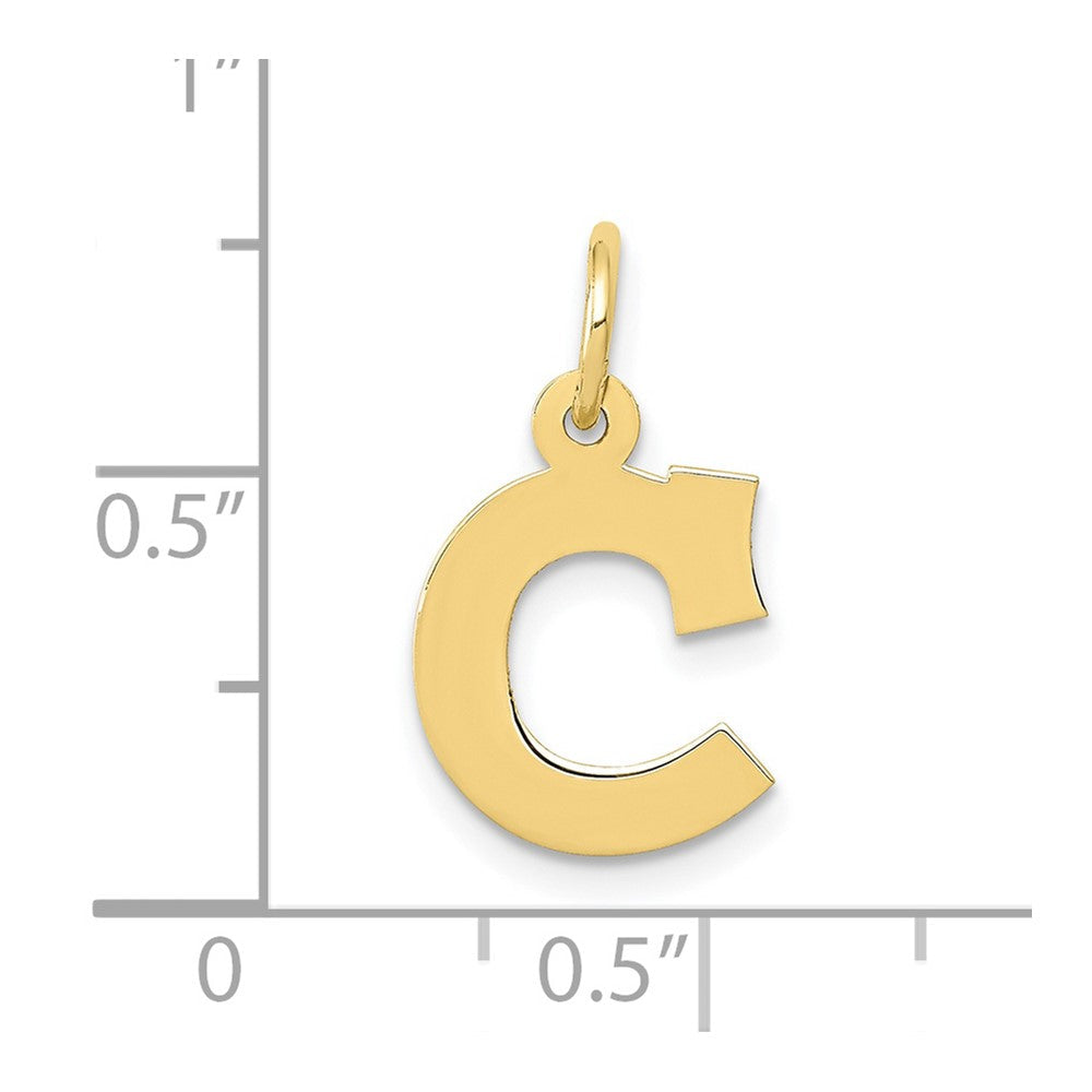 10K Gelbgold Klein Block Initiale C Charm