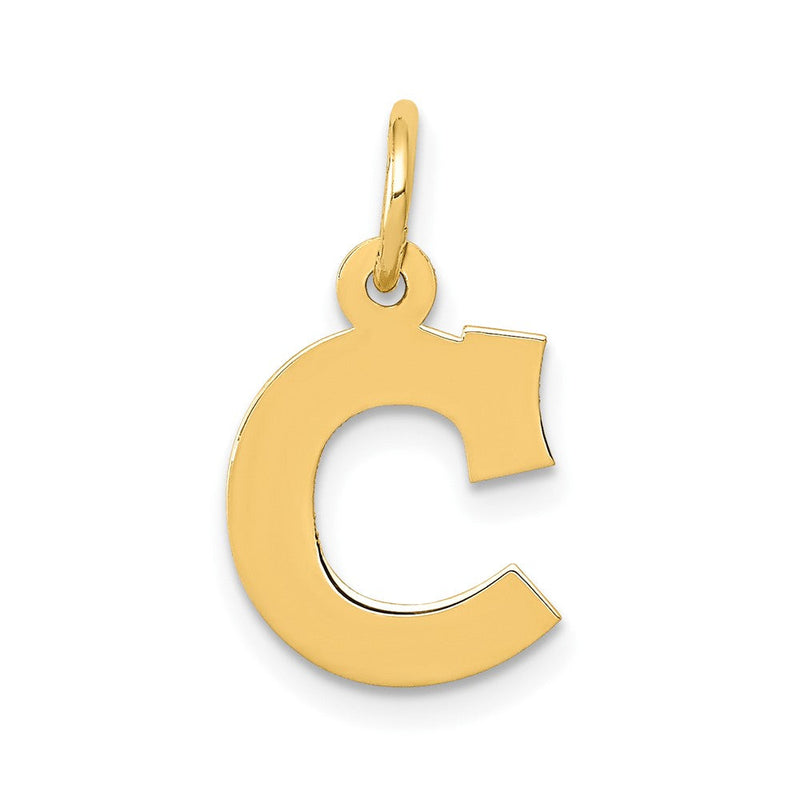 10K Gelbgold Klein Block Initiale C Charm