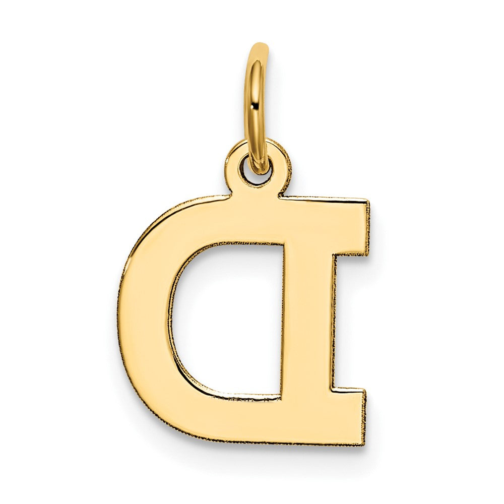 10K Gelbgold Klein Block Initiale D Charm