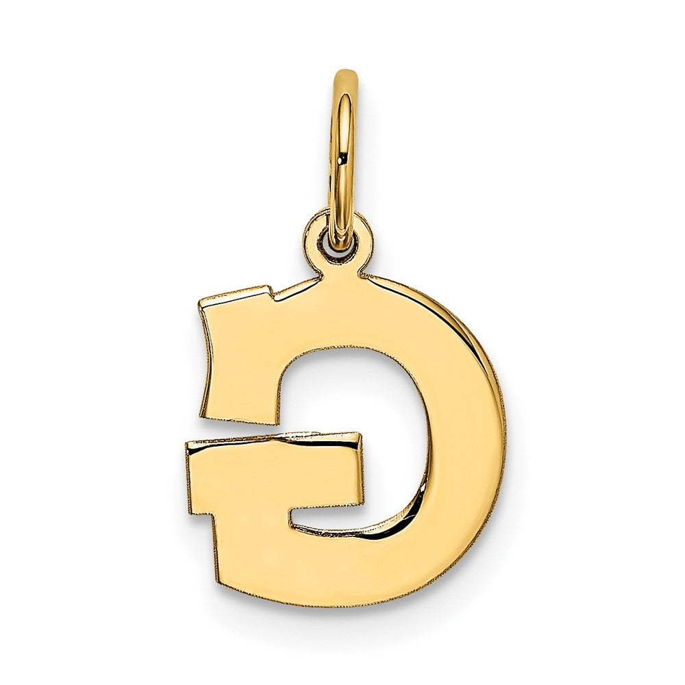 10K Gelbgold Klein Block Initiale G Charm