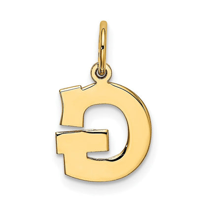 10K Gelbgold Klein Block Initiale G Charm