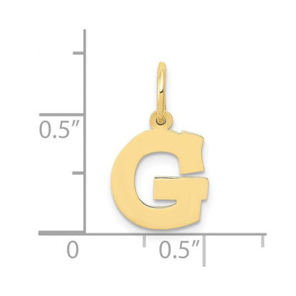 10K Gelbgold Klein Block Initiale G Charm
