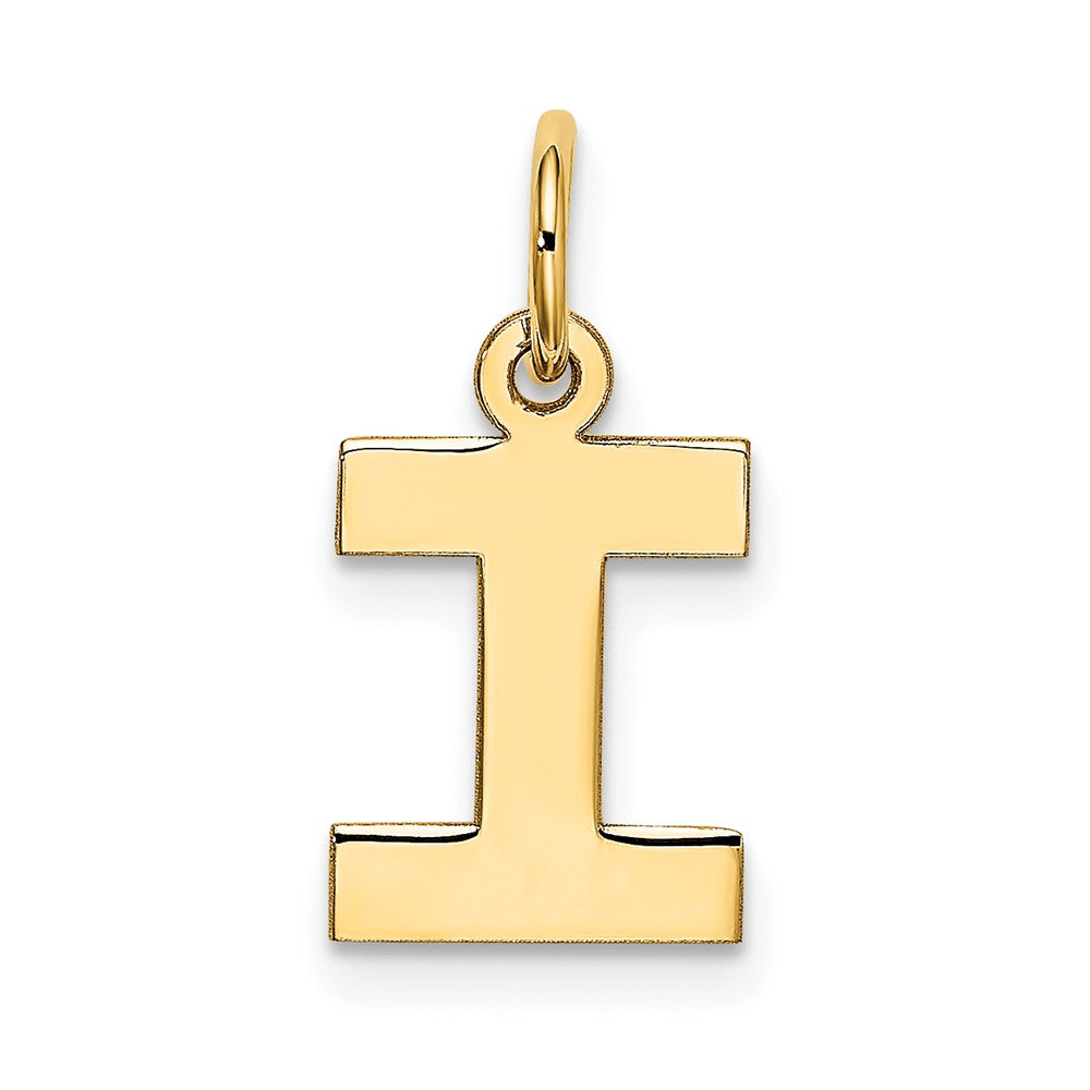 10K Gelbgold Klein Block Initiale I Charm