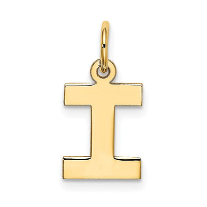 10K Gelbgold Klein Block Initiale I Charm