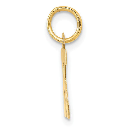 10K Gelbgold Klein Block Initiale K Charm