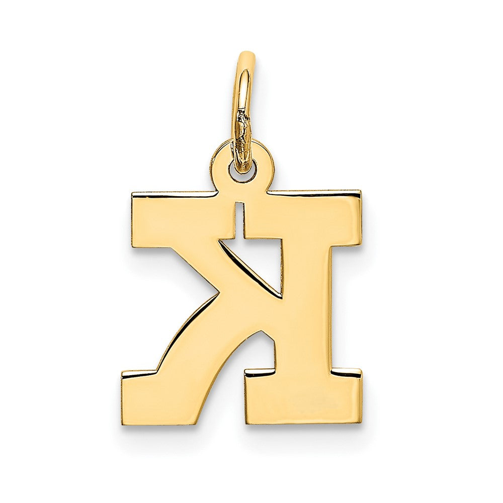 10K Gelbgold Klein Block Initiale K Charm