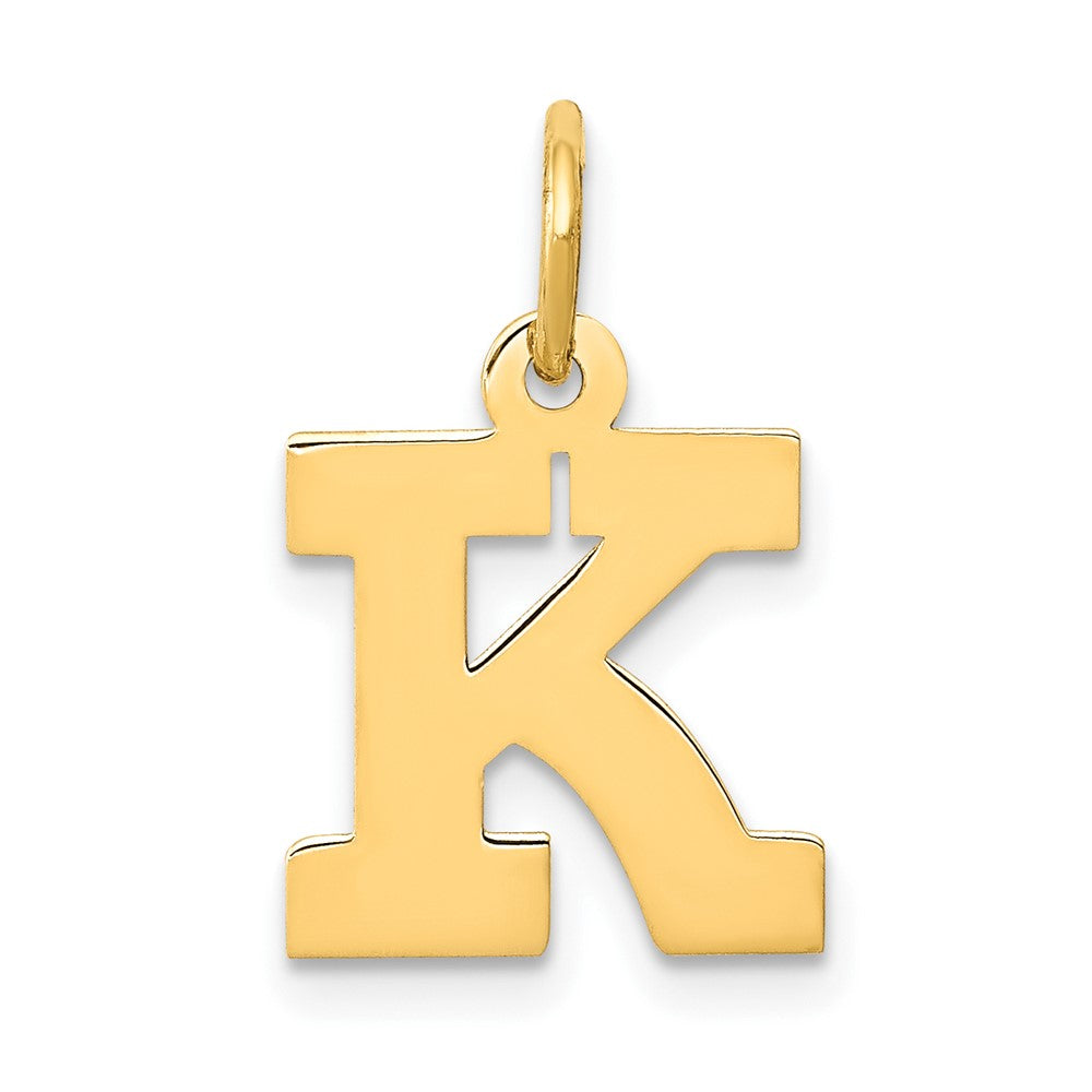10K Gelbgold Klein Block Initiale K Charm