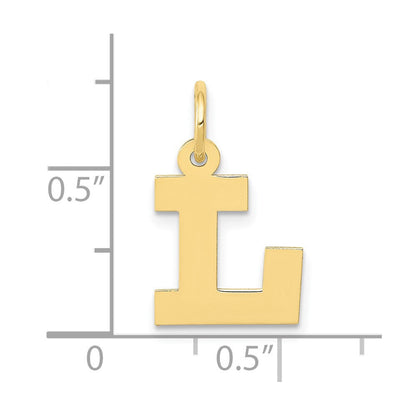 10K Gelbgold Klein Block Initiale L Charm