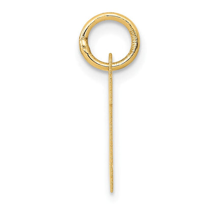 10K Gelbgold Klein Block Initiale M Charm
