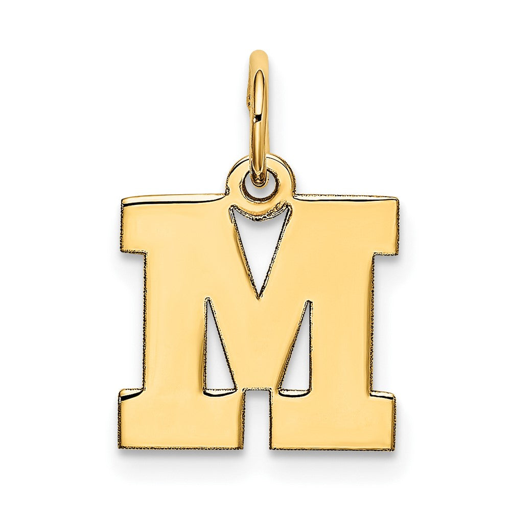 10K Gelbgold Klein Block Initiale M Charm