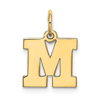 10K Gelbgold Klein Block Initiale M Charm