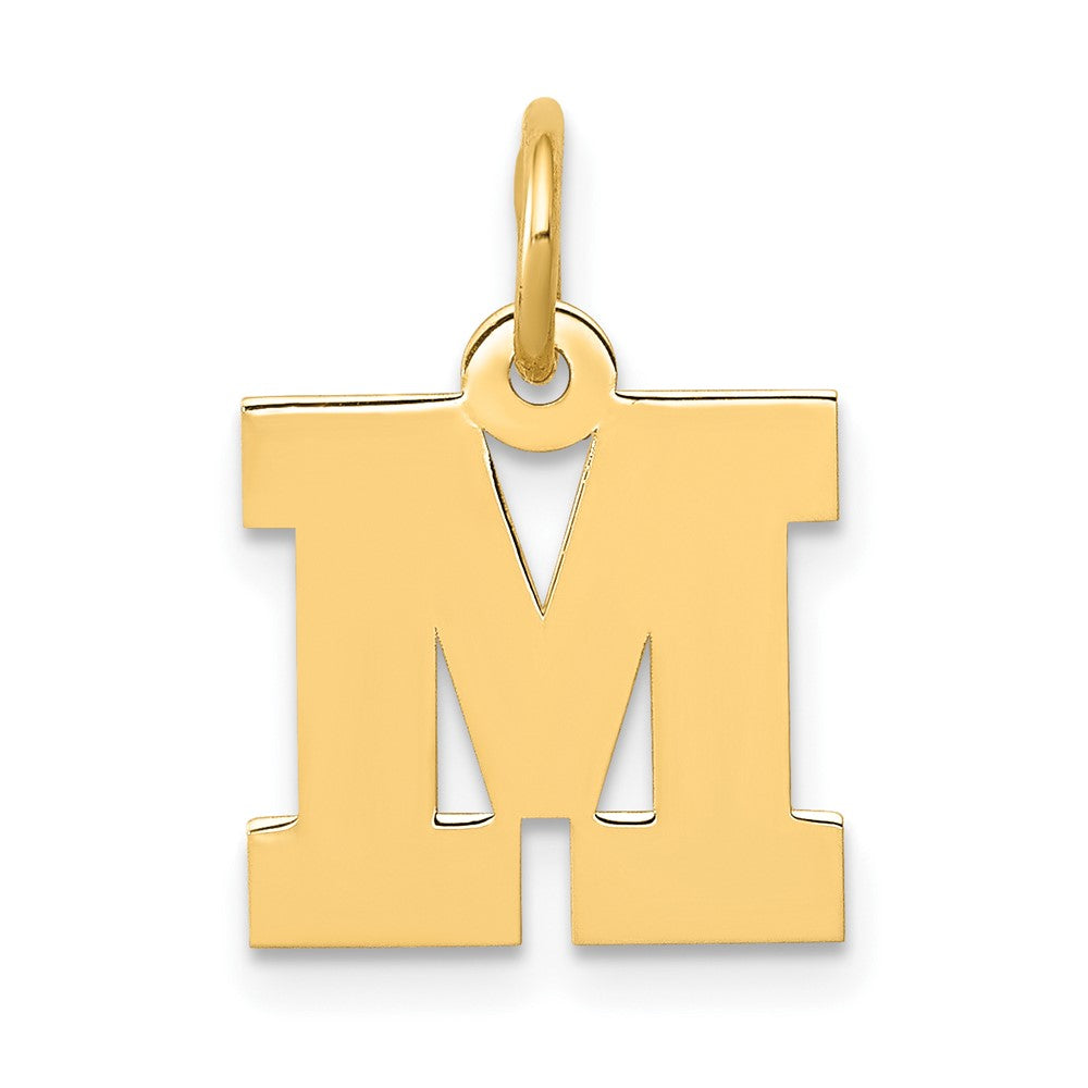 10K Gelbgold Klein Block Initiale M Charm