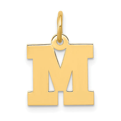 10K Gelbgold Klein Block Initiale M Charm