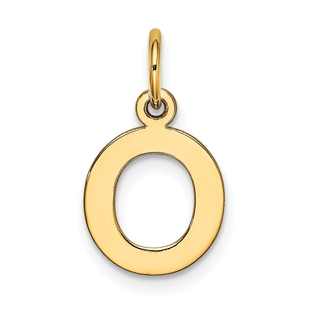 10K Gelbgold Klein Block Initiale O Charm