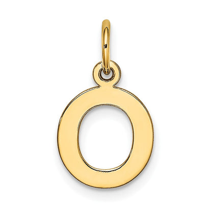 10K Gelbgold Klein Block Initiale O Charm
