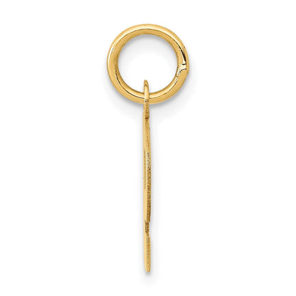 10K Gelbgold Klein Block Initiale P Charm