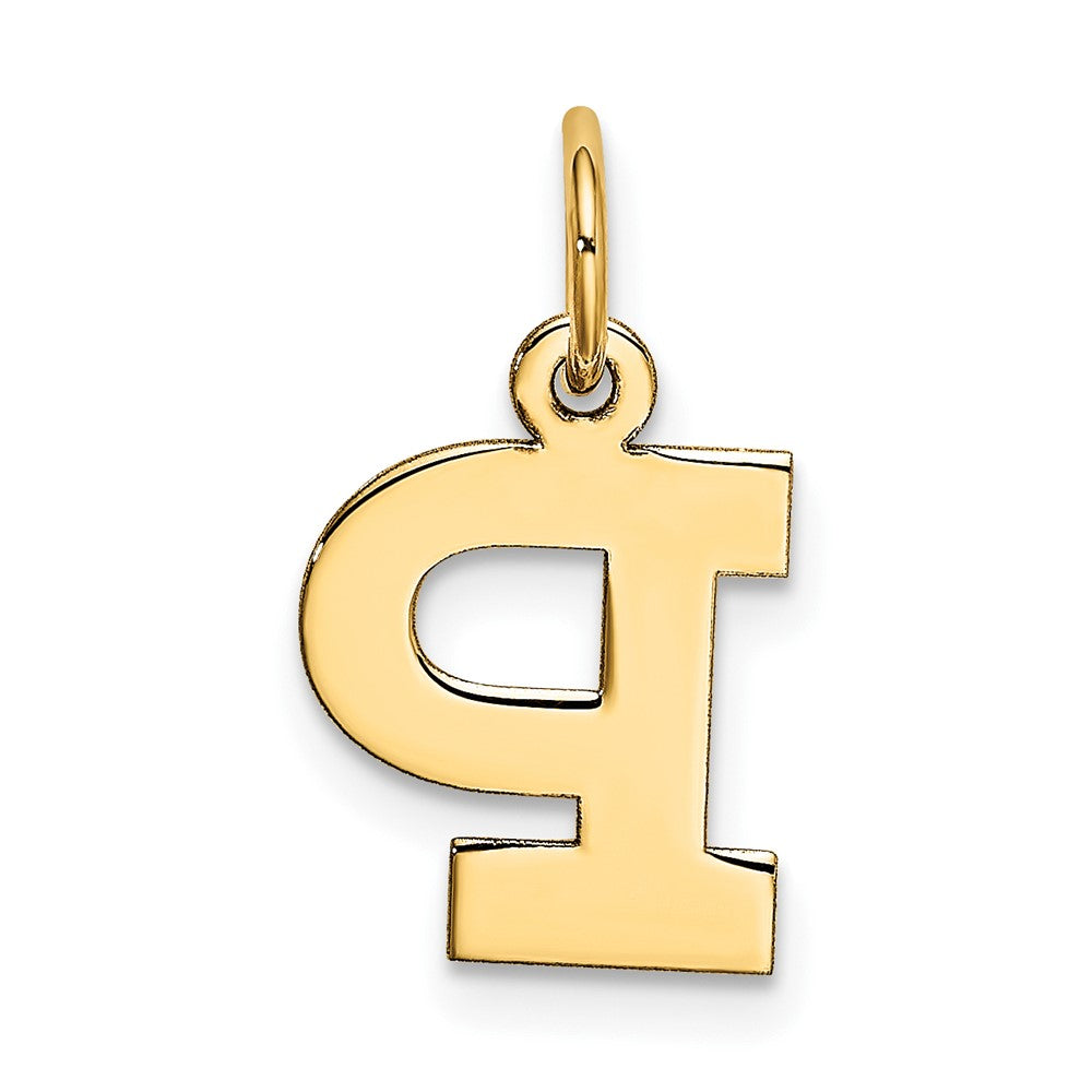 10K Gelbgold Klein Block Initiale P Charm