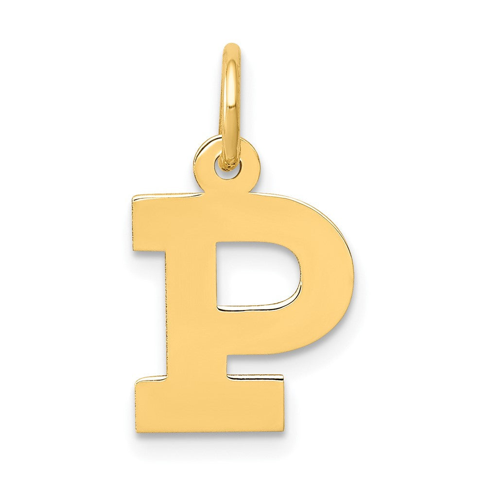 10K Gelbgold Klein Block Initiale P Charm