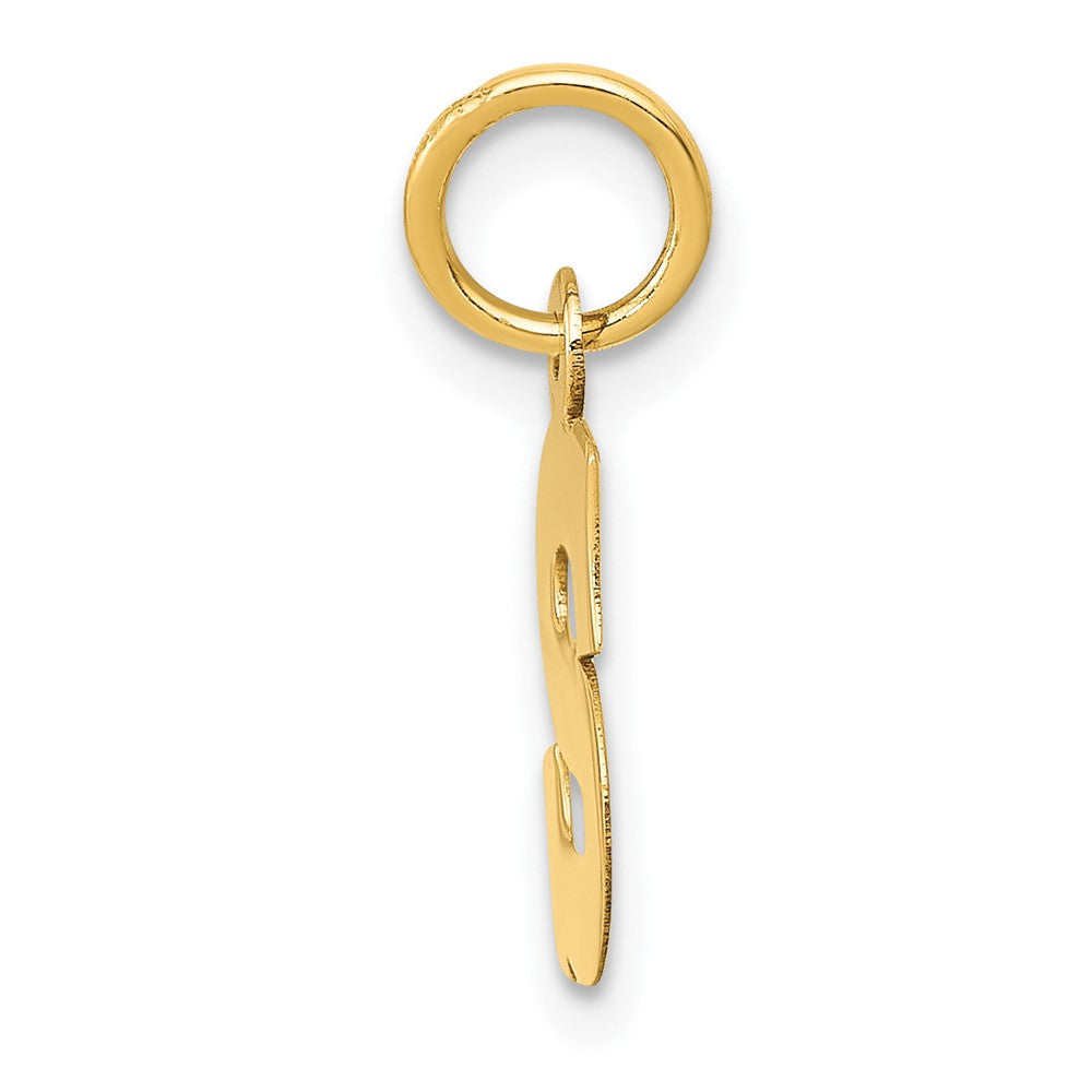 10K Gelbgold Klein Block Initiale S Charm
