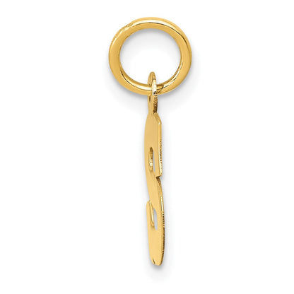 10K Gelbgold Klein Block Initiale S Charm