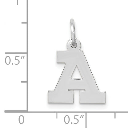 10K Weißgold Klein Block Initiale A Charm