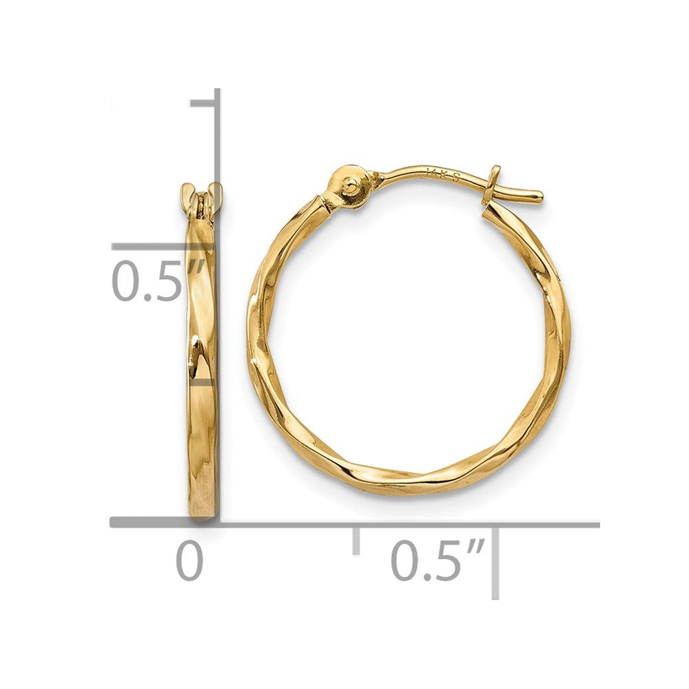 10K Gelbgold Gedreht Creolen