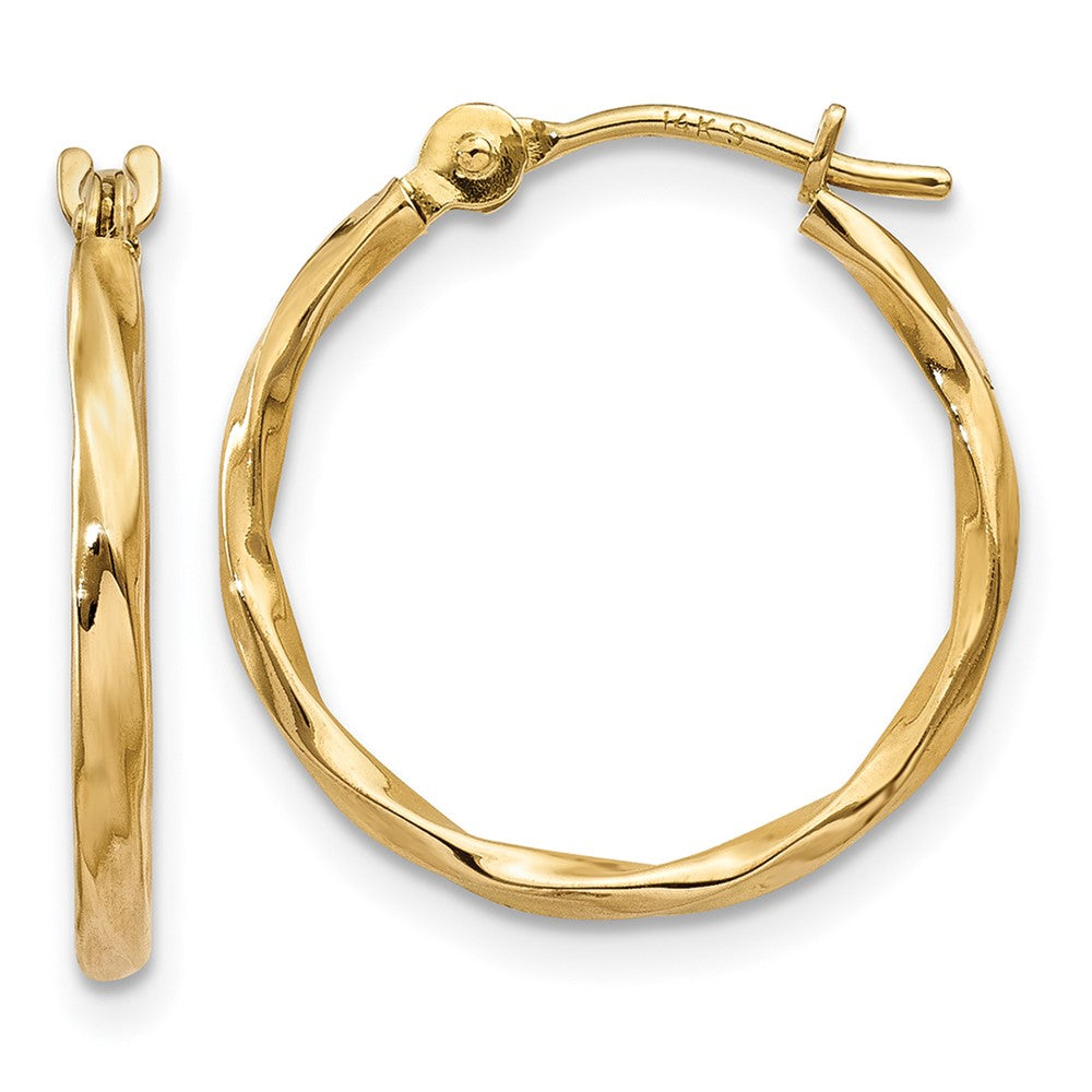 10K Gelbgold Gedreht Creolen