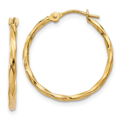 10K Gelbgold Gedreht Creolen