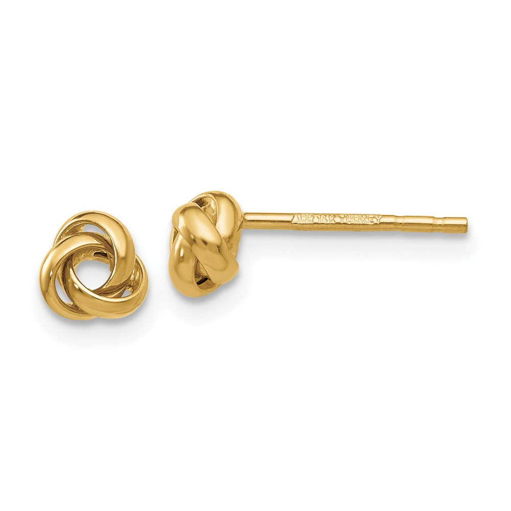 10K Gelbgold Poliert Knoten Ohrstecker