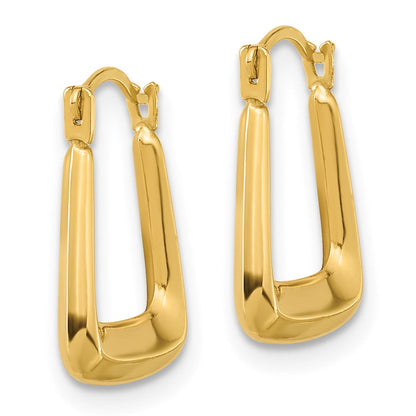 10K Gelbgold 10K Poliert Hohl Fantasie Creolen