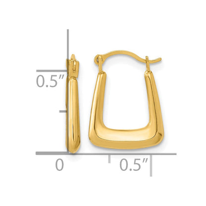 10K Gelbgold 10K Poliert Hohl Fantasie Creolen