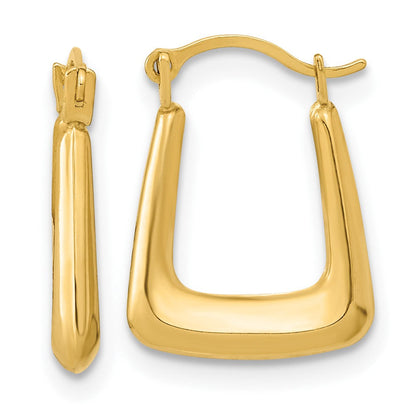 10K Gelbgold 10K Poliert Hohl Fantasie Creolen