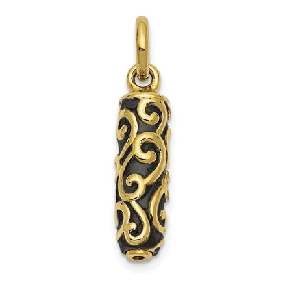 10K Gelbgold Sentimental Expressions Cylinder Andenken Ash Halter Anhänger