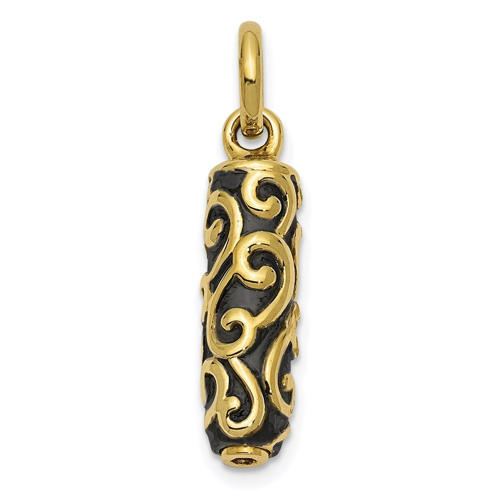 10K Gelbgold Sentimental Expressions Cylinder Andenken Ash Halter Anhänger