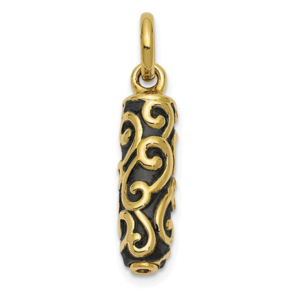 10K Gelbgold Sentimental Expressions Cylinder Andenken Ash Halter Anhänger