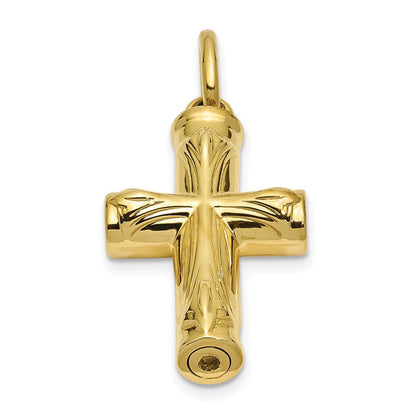 10K Gelbgold Sentimental Expressions Kreuz Ash Halter Anhänger