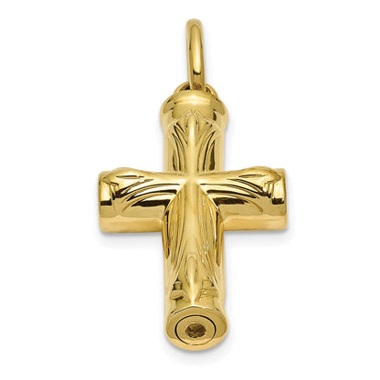 10K Gelbgold Sentimental Expressions Kreuz Ash Halter Anhänger