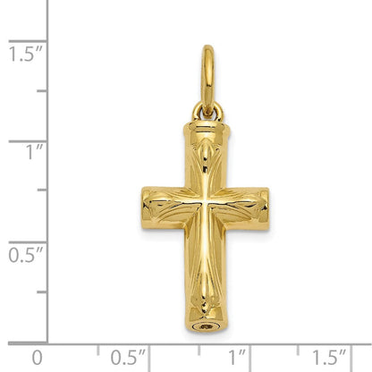 10K Gelbgold Sentimental Expressions Kreuz Ash Halter Anhänger