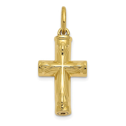 10K Gelbgold Sentimental Expressions Kreuz Ash Halter Anhänger