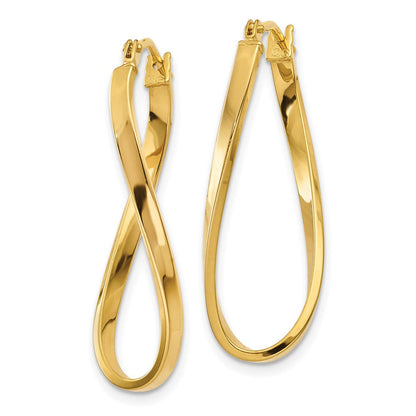 10K Gelbgold Klein Gedreht Ohrringe