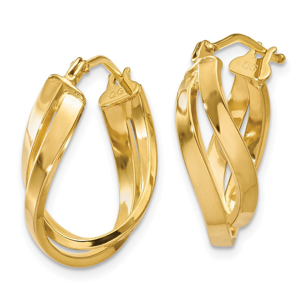 10K Gelbgold Gedreht Creolen