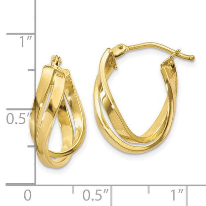 10K Gelbgold Gedreht Creolen
