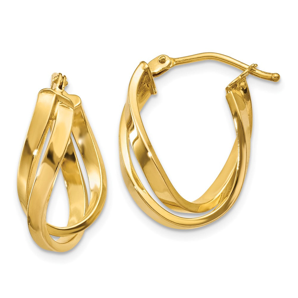 10K Gelbgold Gedreht Creolen