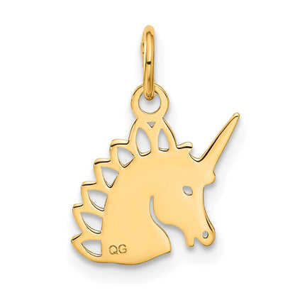 10K Gelbgold Einhorn Charm