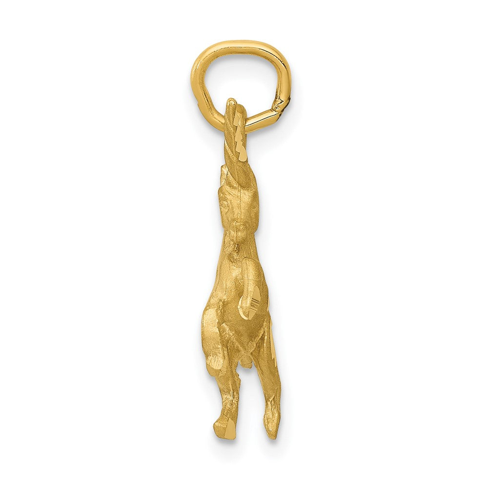 10K Gelbgold Dancing Einhorn Charm
